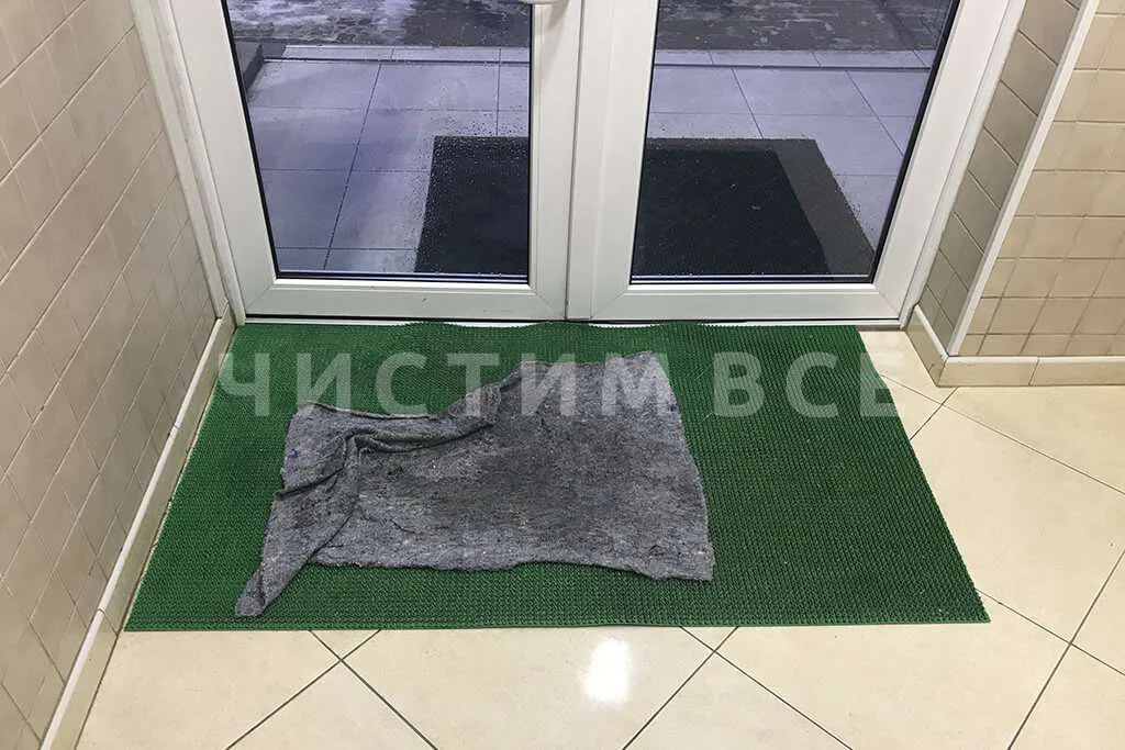 Вид входной группы компаний, которые не пользуются арендой ковров