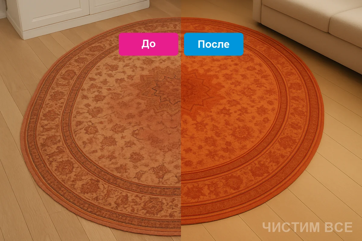 ковер до и после
