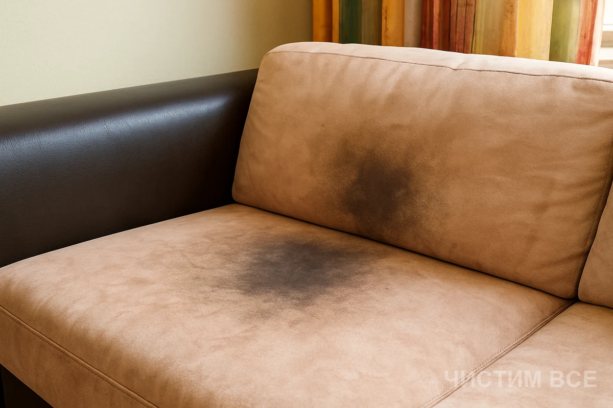 Sofa before cleaning pink suede Видеоотзыв о химчистке дивана и кресел