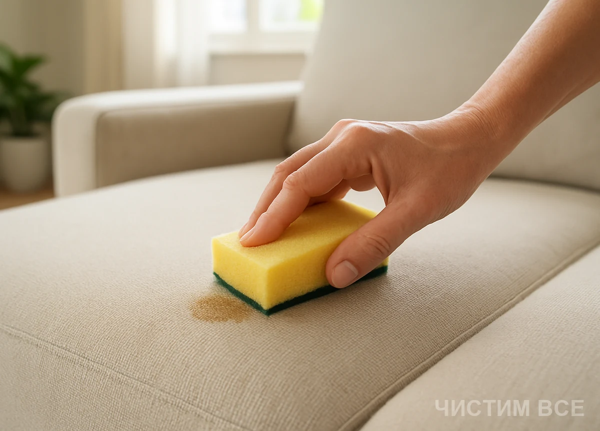 Как очистить диван от пятен